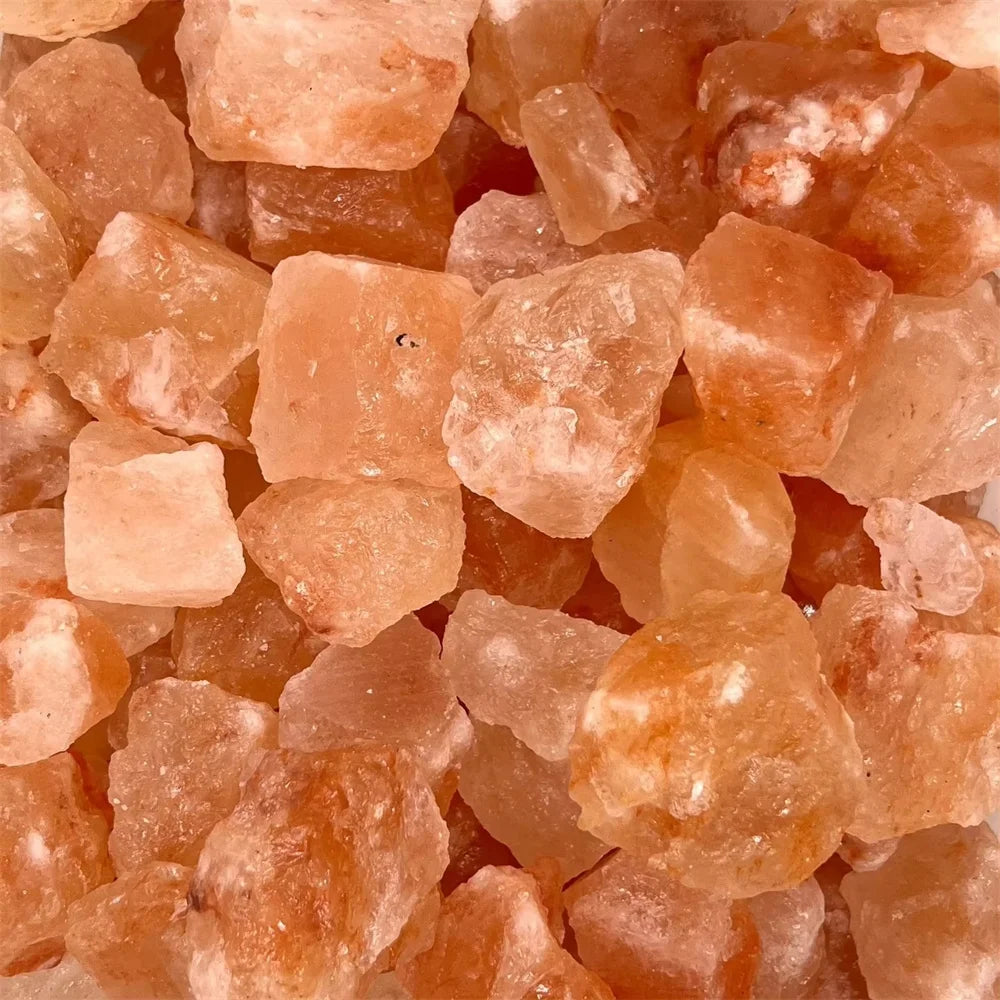 Pierres de Guérison en Cristal de Sel de l'Himalaya en Gros – Bloc de Sel Rouge pour Chakra, Méditation et Lampes