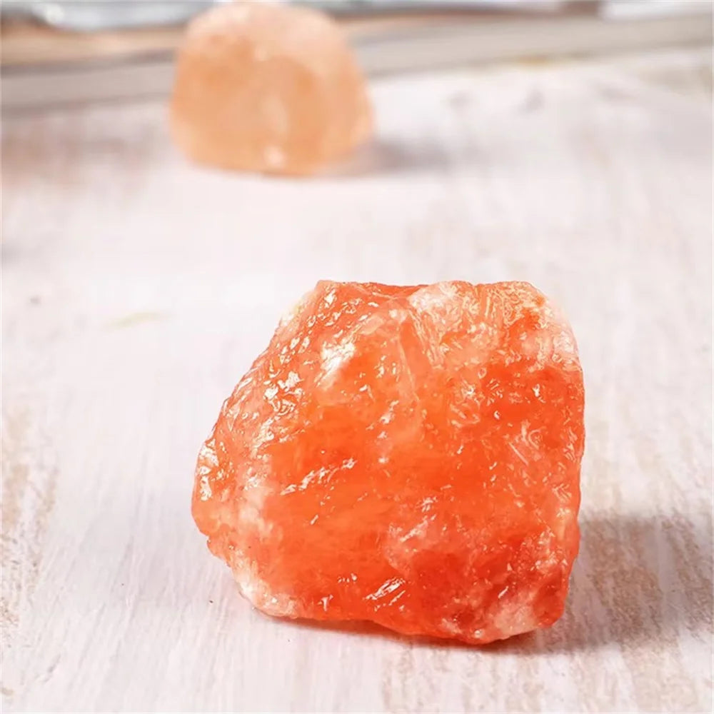 Pierres de Guérison en Cristal de Sel de l'Himalaya en Gros – Bloc de Sel Rouge pour Chakra, Méditation et Lampes