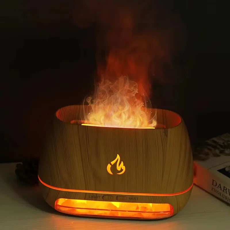 Diffuseur d'Arômes 3D Flamme USB – Mini Humidificateur Ultrasonique pour Huiles Essentielles et Aromathérapie