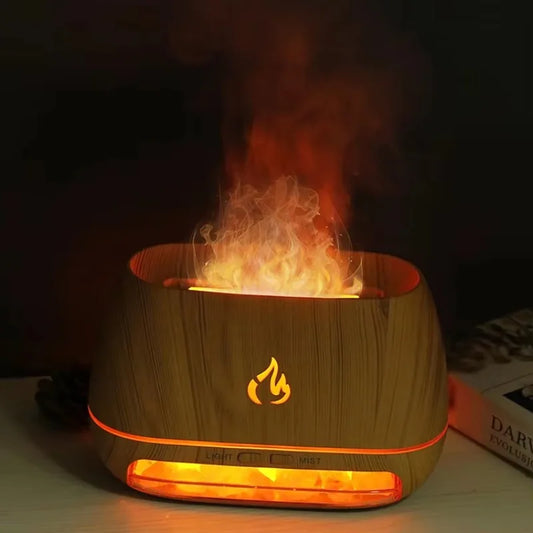 Diffuseur d'Arômes 3D Flamme USB – Mini Humidificateur Ultrasonique pour Huiles Essentielles et Aromathérapie